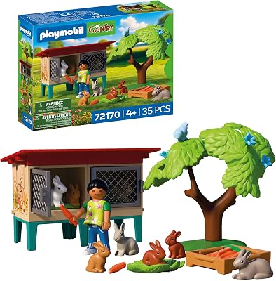 | Country | Ländlicher Kaninchenstall | Kaninchen‑Set mit Ställen, Baum, Futter & vielen Tieren | Für Kinder ab 4 Jahren | 72170