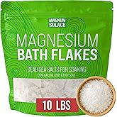 Magnesium Flakes for Bath - Magnesium Chloride Flakes - Dead Sea Salts for Soaking, 10 LBS