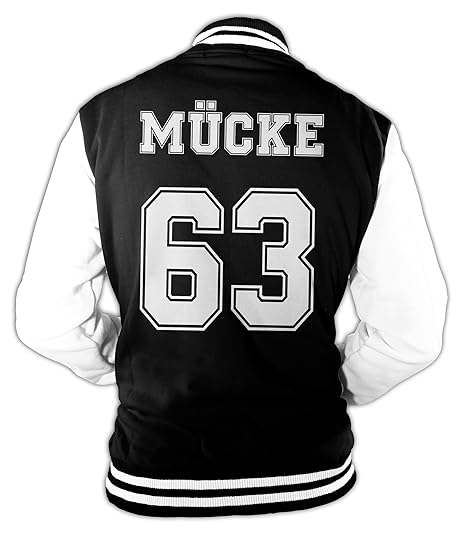 Herren College Jacke Mücke Buddy Movie Star Film, 63 Baseballjacke
