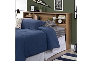 Sauder Dover Edge Full/Queen Bookcase Headboard, Timber Oak Finish