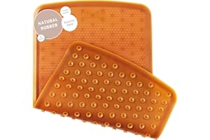 HEVEA Baby & Toddler Bath Mat - 100% Natural Rubber Non Slip Bathtub Mat for Baby - Upcycled, Danish Design - Safe & Sustainable Bathroom Essential (Natural)