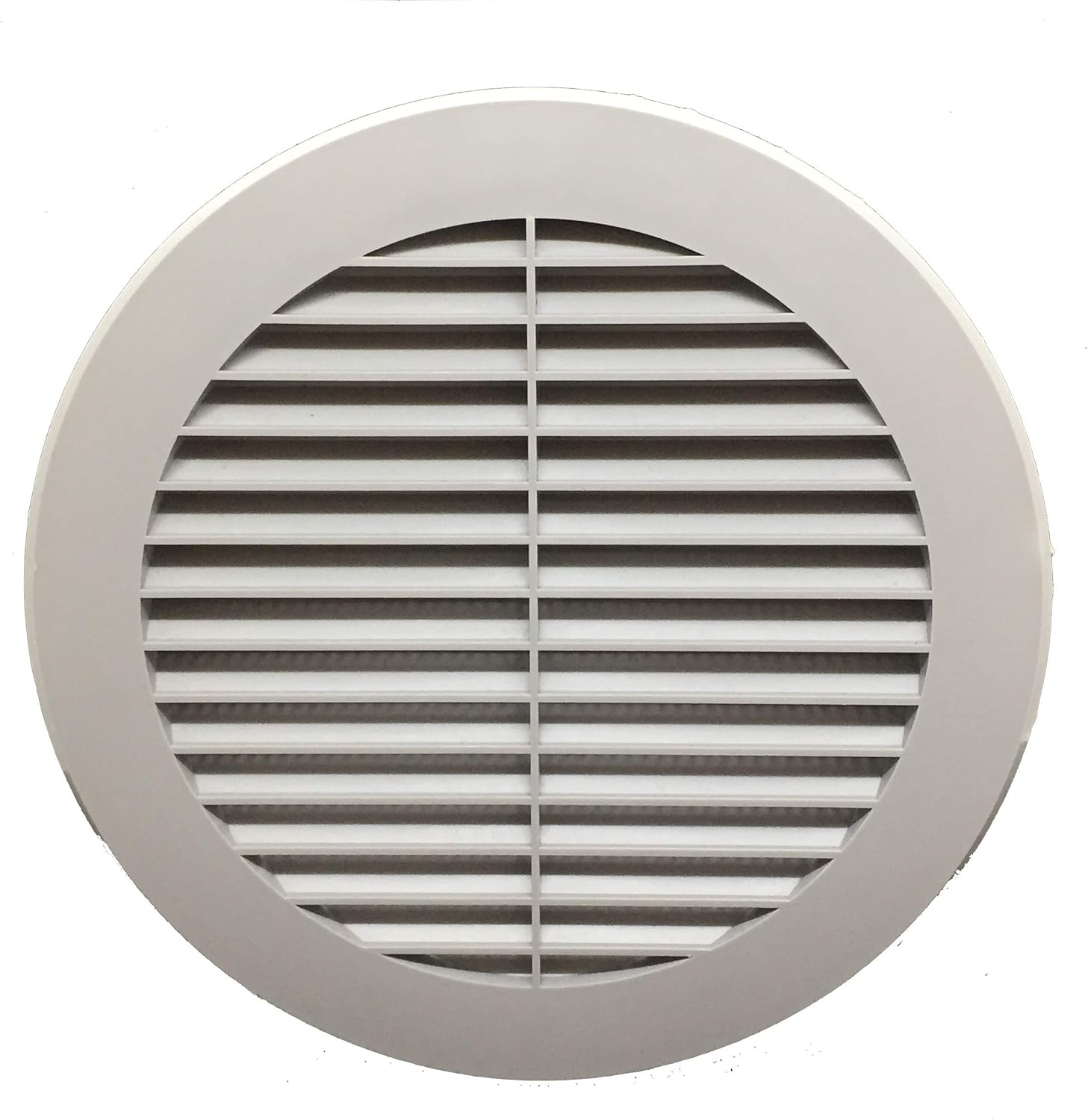 Registers, Grilles & Vents - Gray Vent Cover 6 Inch - Plastic Round Soffit Vent - Air Vent Louver - Grille Cover - Built-in Fly Screen Mesh - HVAC Ventilation (6'' Inch, Plastic - Grey)