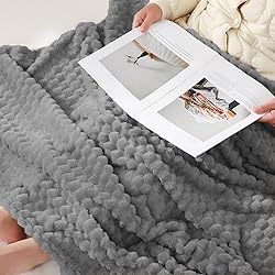 Puncuntex Grey Throw Blanket 50"×60" inches Fuzzy