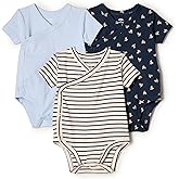 Amazon Essentials x Sofia Grainge Unisex Babies' Side Snap Short Sleeve Bodysuit
