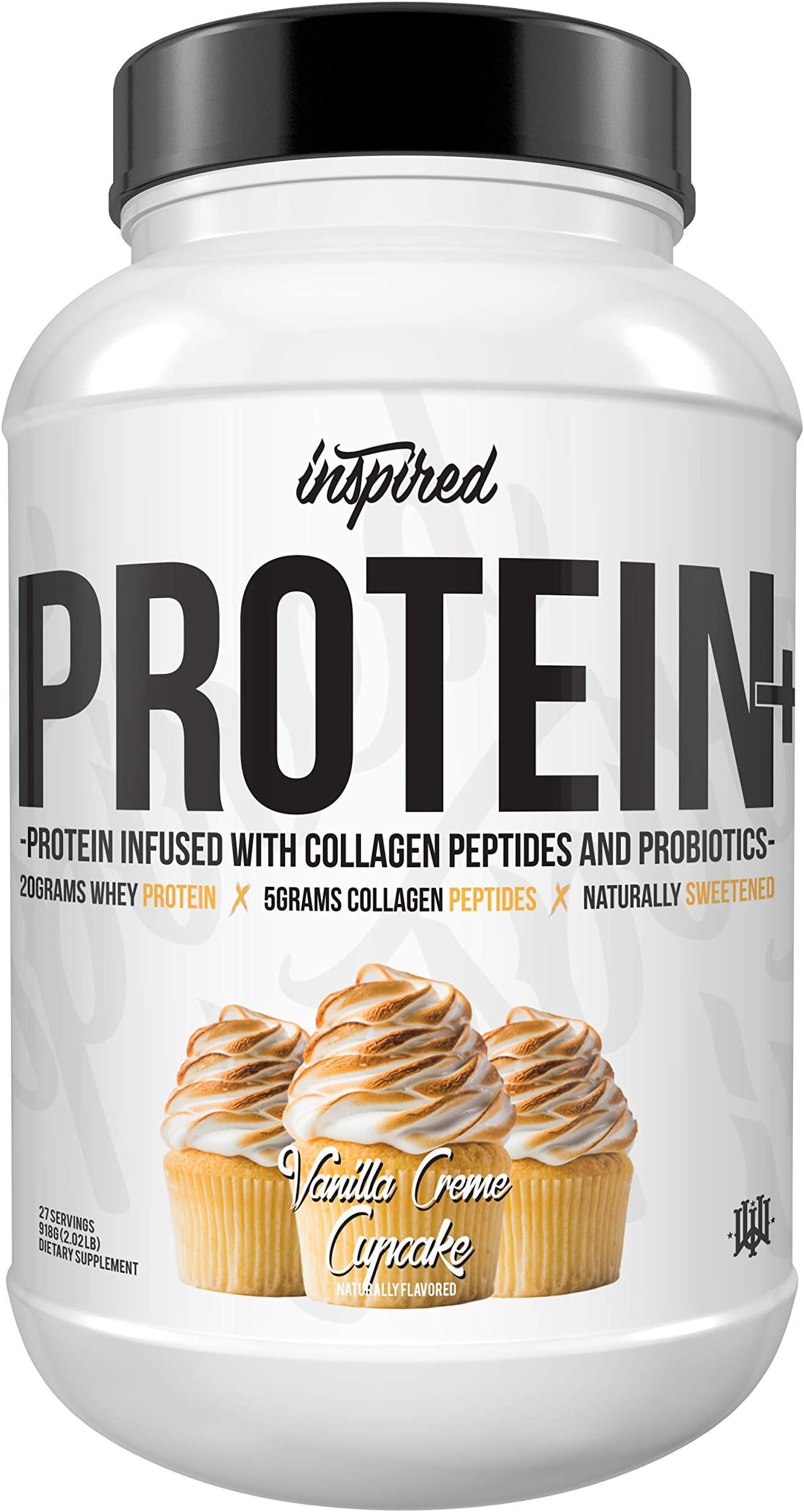 Inspired Nutraceuticals Whey Protein Isolate + Collagen | Vanilla Cream Cupcake