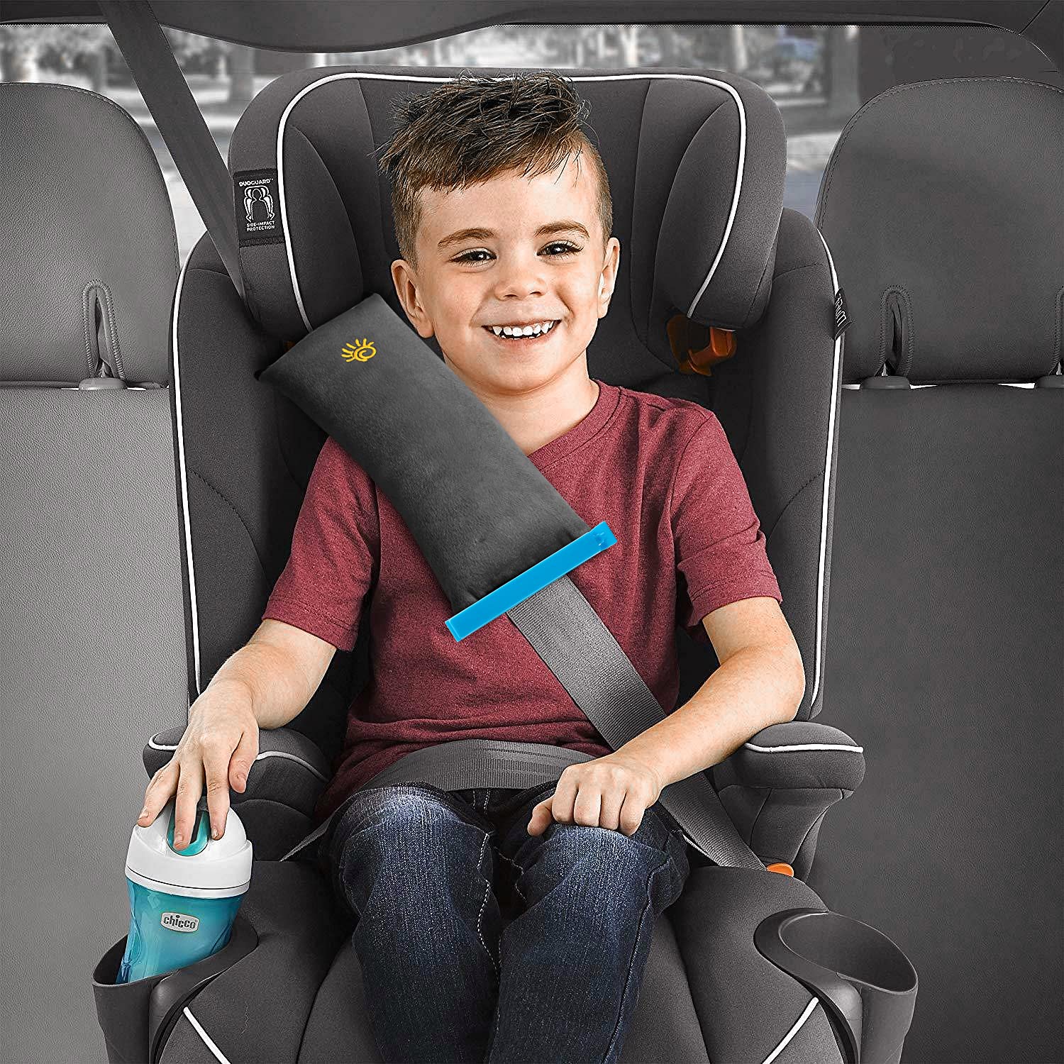 R HORSE 4Pack Seatbelt Pillow Seat Belt Covers for Kids, Adjust Shoulder Pads Cushion Plush Soft Seat Belt Strap Cover Headrest for Children Baby
