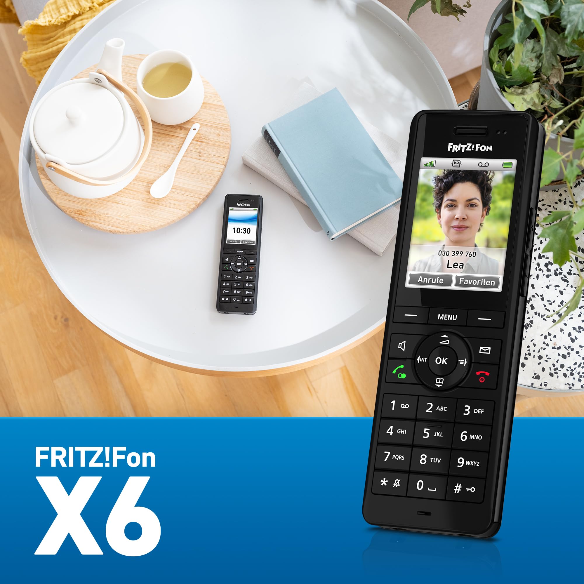 FRITZ!Fon X6 Black DECT-Komforttelefon (hochwertiges Farbdisplay, HD-Telefonie, Full-Duplex-Freisprechen, Steuerung FRITZ!Box-Funktionen), schwarz, deutschsprachige Version 5