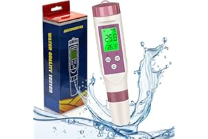 DEWFAT 7 in 1 PH Meter PH Tester,0.01 High Accuracy Digital PH Meter for Water,PH/TDS/EC/ORP/S.G/Salt/Temp Tester,TDS Meter Water Tester for Drinking Water,Hydroponics,Plants,Aquarium and Pool