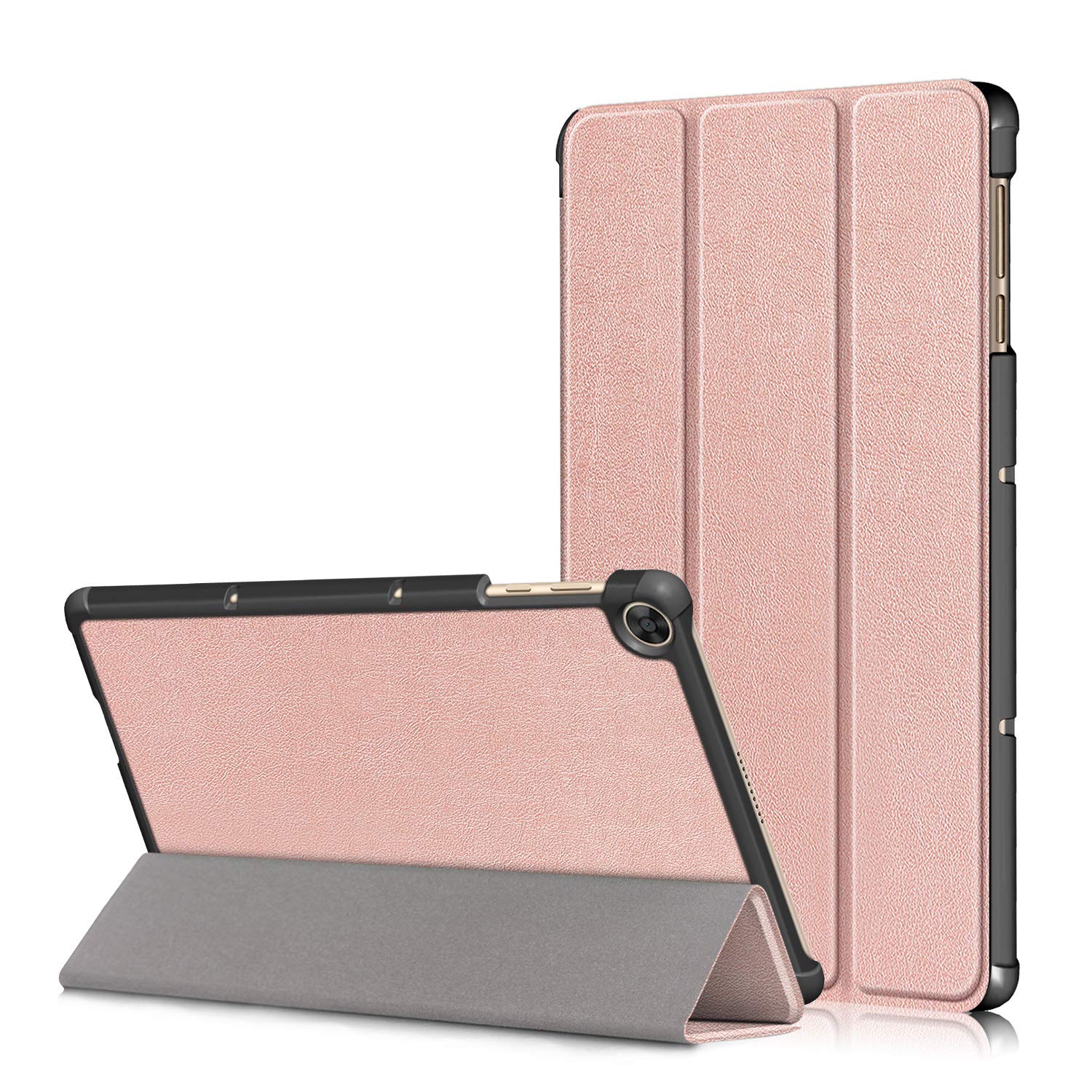 Bspring Case for Huawei MatePad T10S / T10 2020, Ultra Thin with Stand Function Slim PU Leather Smart Case for Huawei MatePad T10S / T10 2020，Rose gold