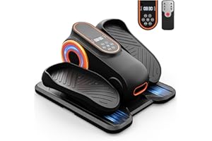 VERPAL Under Desk Elliptical, Ellipse Leg Exerciser for Home, Office, Fully Assembled, Quiet and Portable Seated Pedal Exerciser for Seniors with 15 Adjustable Speed, Remote Control