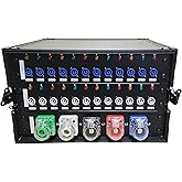 JUNMAN 24 Channel Powercon Power Distro Distributor Box for DJ Stage Lighting Party Event Show