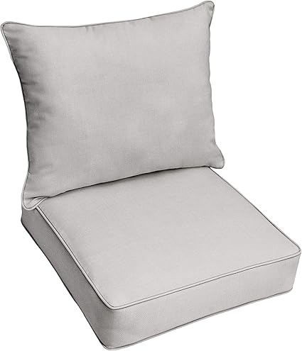Amazon Com Mozaic Amz716911sc 23 In X 25 In X 5 In Deep Seating Pillow And Cushion Set Stone Garden Outdoor