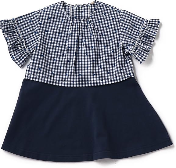 Amazon Co Jp ユナイテッドアローズ グリーンレーベル リラクシング United Arrows Green Label Relaxing ギンガムチェックドット スカート ワンピース 7555 Cobalt 75 85cm 服 ファッション小物