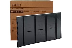 DeepRoot UB 12-2 Tree Root Barrier, D x 24” W, 80lf, 12- Inch Depth, Black