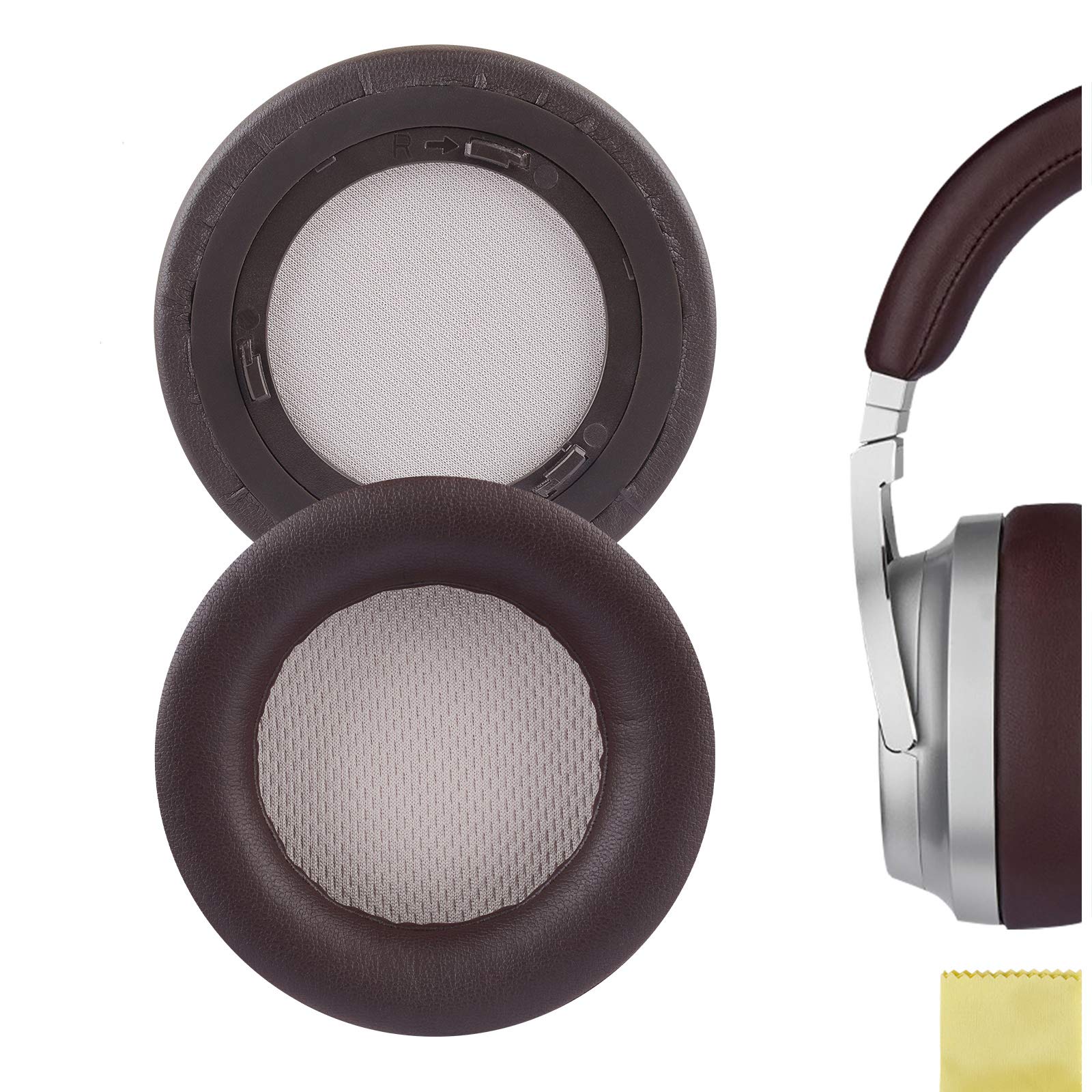Geekria Replacement Ear Pads for Corsair Virtuoso RGB/Virtuoso Wireless SE/Virtuoso Wireless XT Headphones Ear Cushions, Repair Parts (Brown)