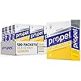 Propel Powder Packets, Lemon With Electrolytes, Vitamins and No Sugar, 10 Count (Pack of 12) - Packaging May Vary