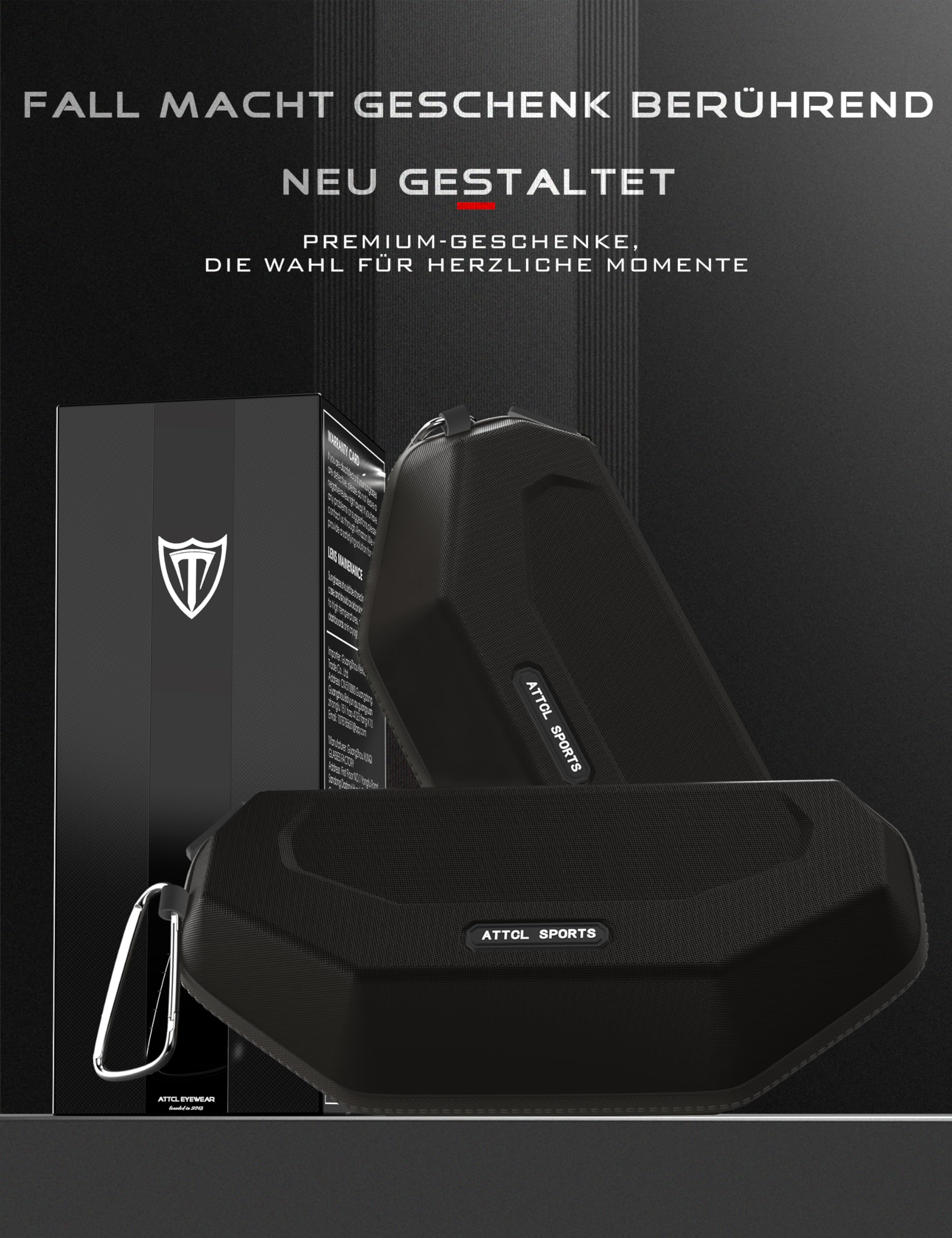 ATTCL Sonnenbrille Herren Polarisiert Sports UV400 Leicht Wrap-Around AL-MG 8