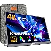 InnoView 15.6 inch Portable Monitor 4K UHD 3840x2160 | 100% sRGB HDR | External Monitor with 2 USB-C & HDMI Ports | Travel Second Monitor for Laptop Mac PC Xbox PS5 Switch (Includes Adapter)