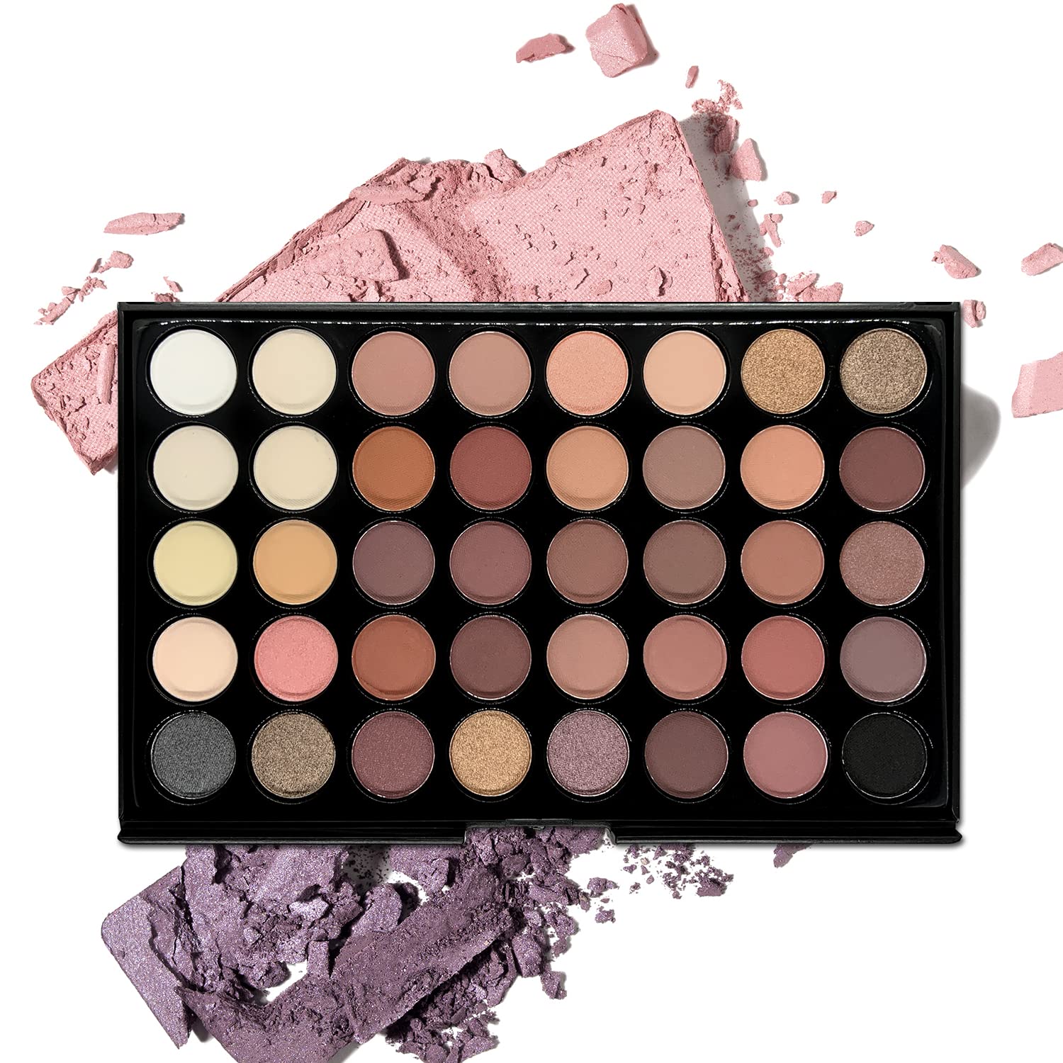 LSTHK Eyeshadow Palette for Natural Looks, Professional Makeup Pressed Pigments Compact Size Ideal for Travel - 40 Shades