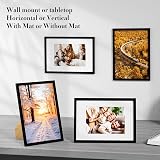 wyewye A4 Frame Wood with A5 Mount, Wall or Table Stand, Plexiglass, Black view 3