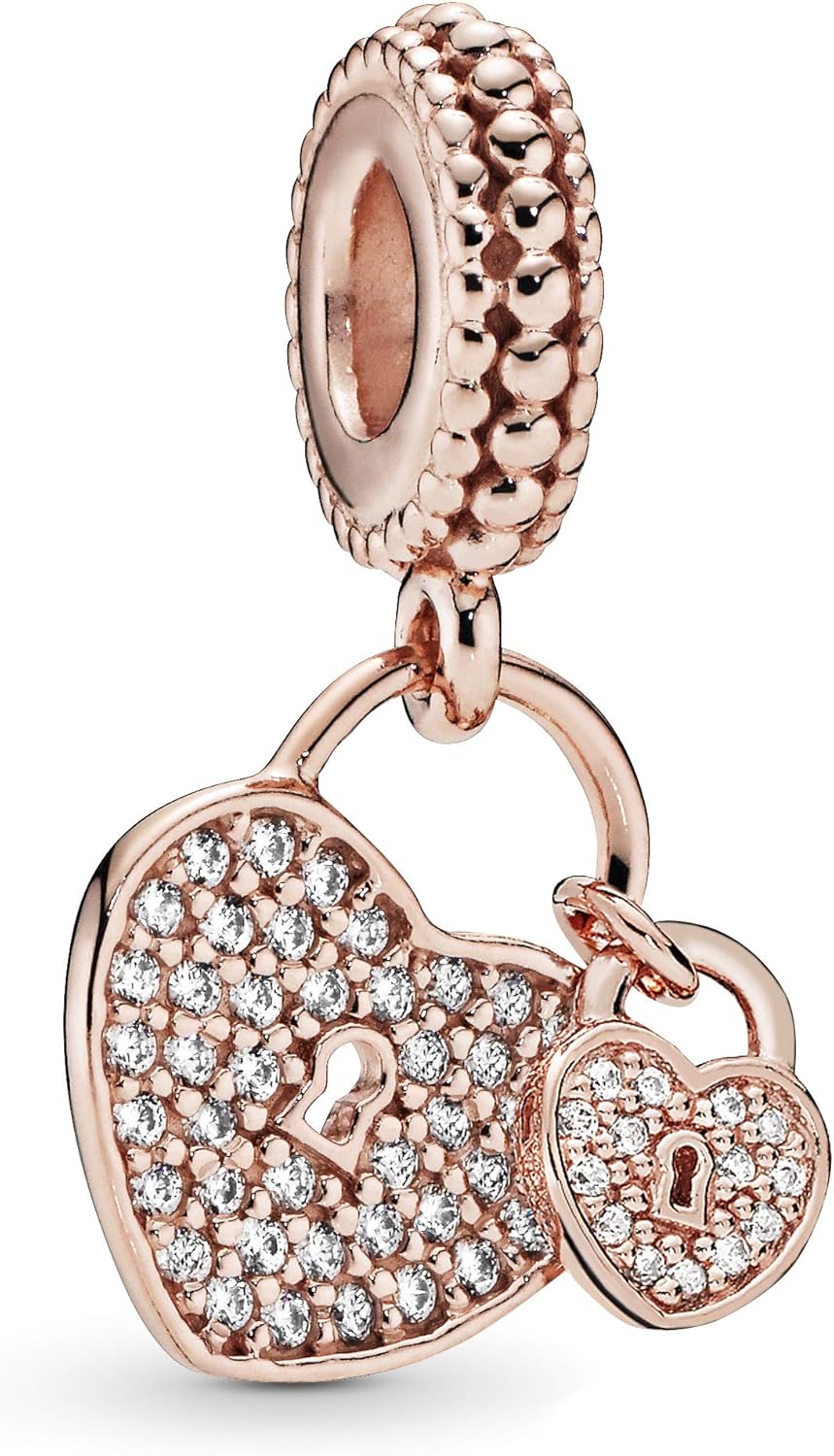 Pandora Jewelry Love Locks Pendant Cubic Zirconia Charm in