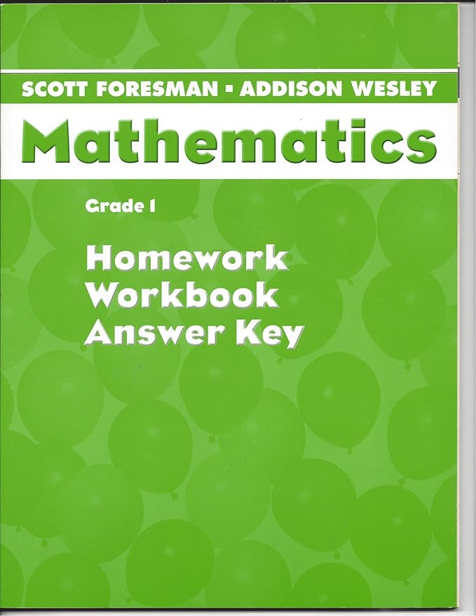Amazon.com: Mathematics Grade 1 Homework Workbook Answer Key Pearson