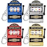 Panelee Slot Machine Keychain Bulk Las Vegas Keychains Mini Casino Kawaii Decoration for Las Vegas Carnival Party Gifts