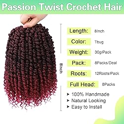 Passion Twist Crochet Hair 8Inch Passion Twist Hair