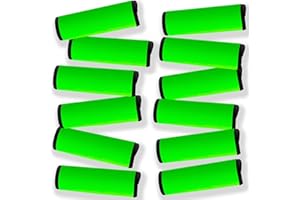 Gowraps Luggage Handle Wrap 12 Pack-Bulk Luggage Handle Wraps For Suitcases Neoprene Handle Wraps/Cover/Grips For Carry on/Bag/Car Travel Accessories For Luggage (Green 4.0)