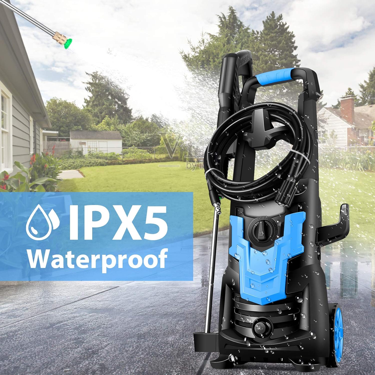 Pressure Washer WHOLESUN 3600PSI Pressure Washer 2.6GPM 1900W Electric Power Washer with 4 Nozzles for Cleaning Cars, Driveways, Garden : Garden & Outdoor