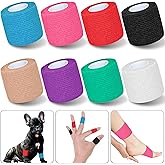 Chewarelly 8 Pack 2 in x 5 Yards Self Adhesive Bandage Wrap Elastic Cohesive Self Adherent Bandage Self Stick Vet Tape for Athletic, Wrist, Ankle, Knees, Pets (Mixed Colors 2)