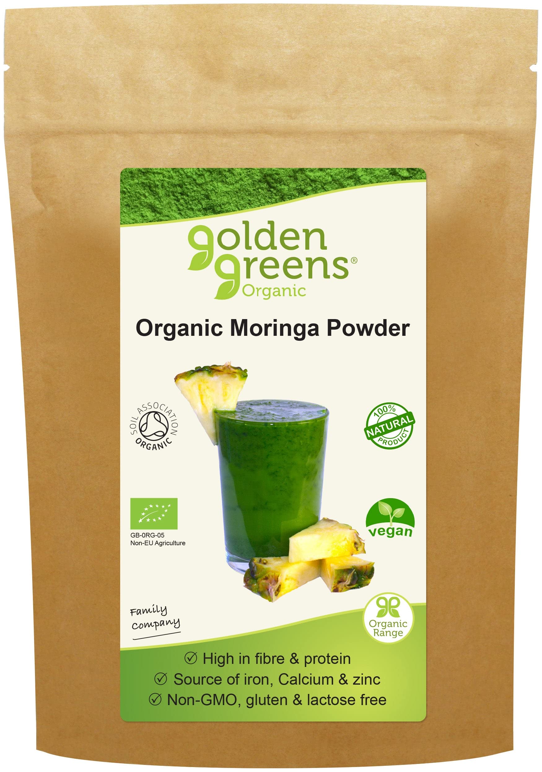 Golden Greens Organic Organic Moringa Powder 200g (Pack of 1)