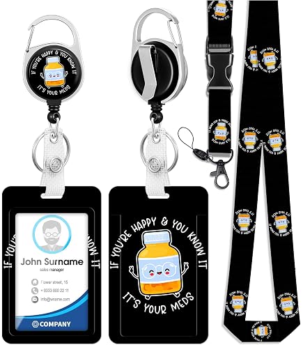 10 Clips Retráctiles Para Tarjetas De Identificación - Llaveros Con Mosquetón, Cordón Extensible Hasta 64cm, Color Negro