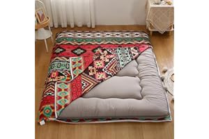 PRITIY Futon Floor Mattress Cover with Zipper, Futon Covers Twin Size Machine Washable Soft Skin-Friendly Tatami Mattress Cover Dustproof Cover for Bedroom