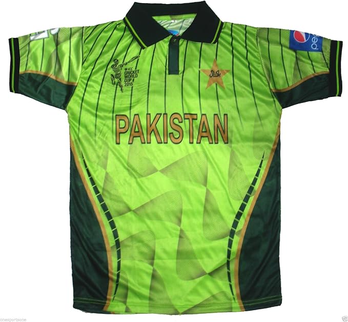 Pakistan World Cup 2015 Official Cricket Shirt (34) Amazon.co.uk Clothing