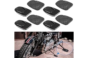 FRIENDA 8 Pieces Motorcycle Kickstand Pad Motorcycle Stand Plate Motor Anti Slip Plate Parking Accessory for Outdoor Grass Sand Slippery Ground Hot Pavement Parking Day
