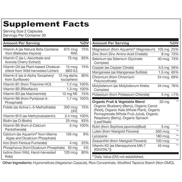 NATURELO TEEN MULTIVITAMIN – WHOLE FOOD MULTIVITAMIN – WITH MINERALS FOR TEENAGE BOYS & GIRLS – SUPPLEMENT FOR ACTIVE KIDS – NON-GMO – VEGAN & VEGETARIAN – 60 CAPSULES