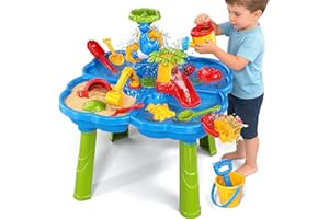 Kenthoris Water Table for Toddlers 1-3, Toddler Outdoor Toys Kids Summer Beach Backyard Pool Splash Activities Playsets, Wate
