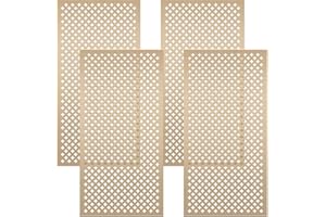 Therwen 4 Pcs Cloverleaf Aluminum Sheet 1 x 2 ft Perforated Metal Sheets 0.04 Inch Thick Gold Metal Mesh Decorative Sheet for Indoor Outdoor