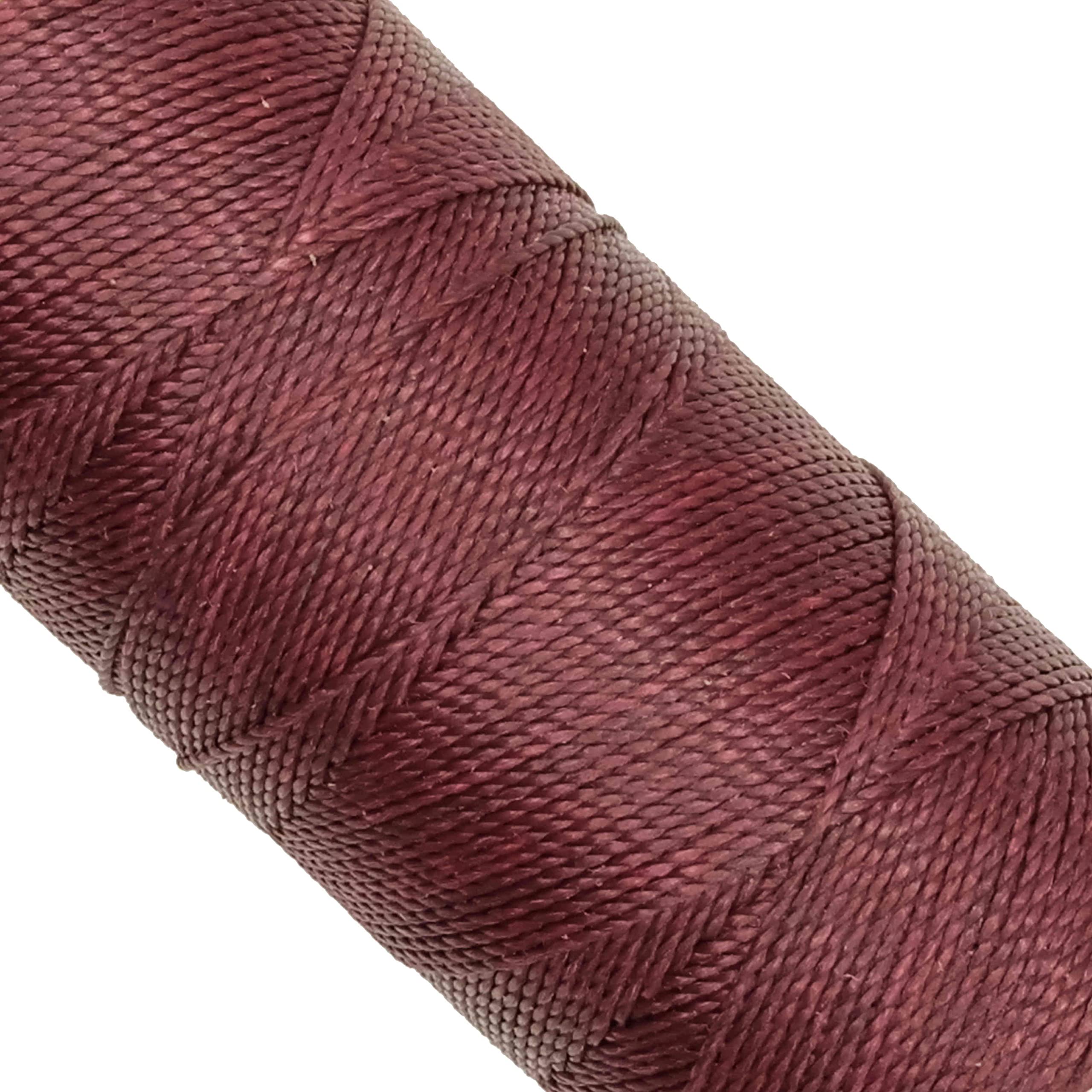 Linhasita Waxed Thread 100 g / 170 m Polyester 1 mm Thick Macrame, 30 Colours Garnet-Wine
