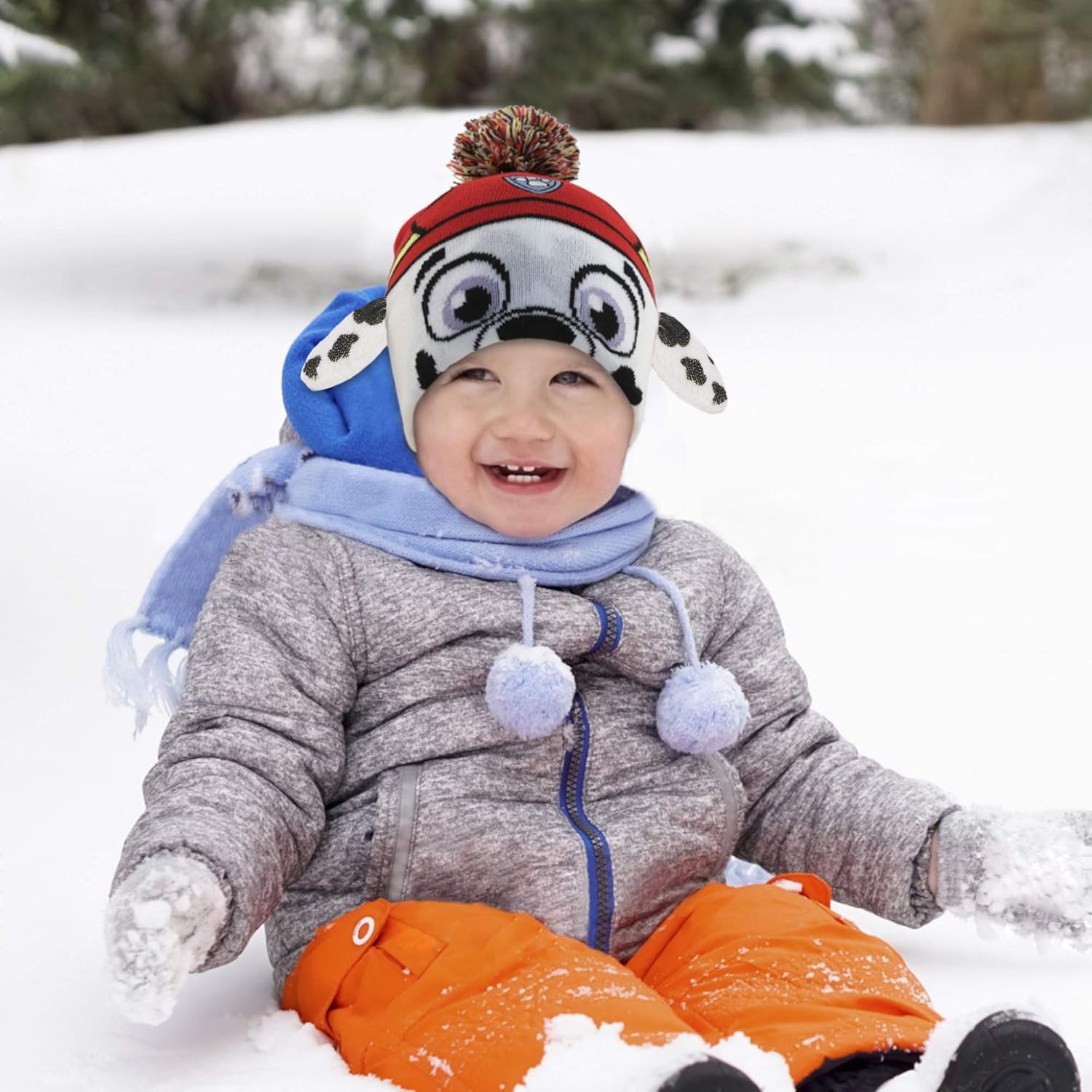 Nickelodeon Boys Winter Hat Set, Paw Patrol Toddler Beanie and Mittens for Kids Age 2-4: Clothing