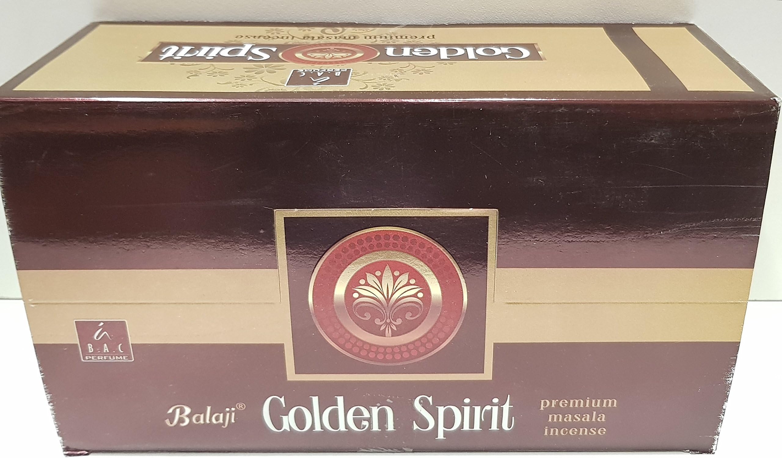 BALAJI GOLDEN SPIRIT INCENSE STICKS / AGARBATTIES / JOSS STICKS (12 pack of 15g each)