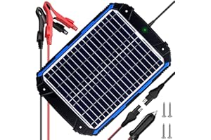 SUNER POWER 18W 12V Solar Battery Trickle Charger & Maintainer PRO, Built-in Intelligent MPPT Charge Controller, Waterproof 12 Volt Solar Panel Charging Kits for Car Auto Marine RV Trailer Boat Camper
