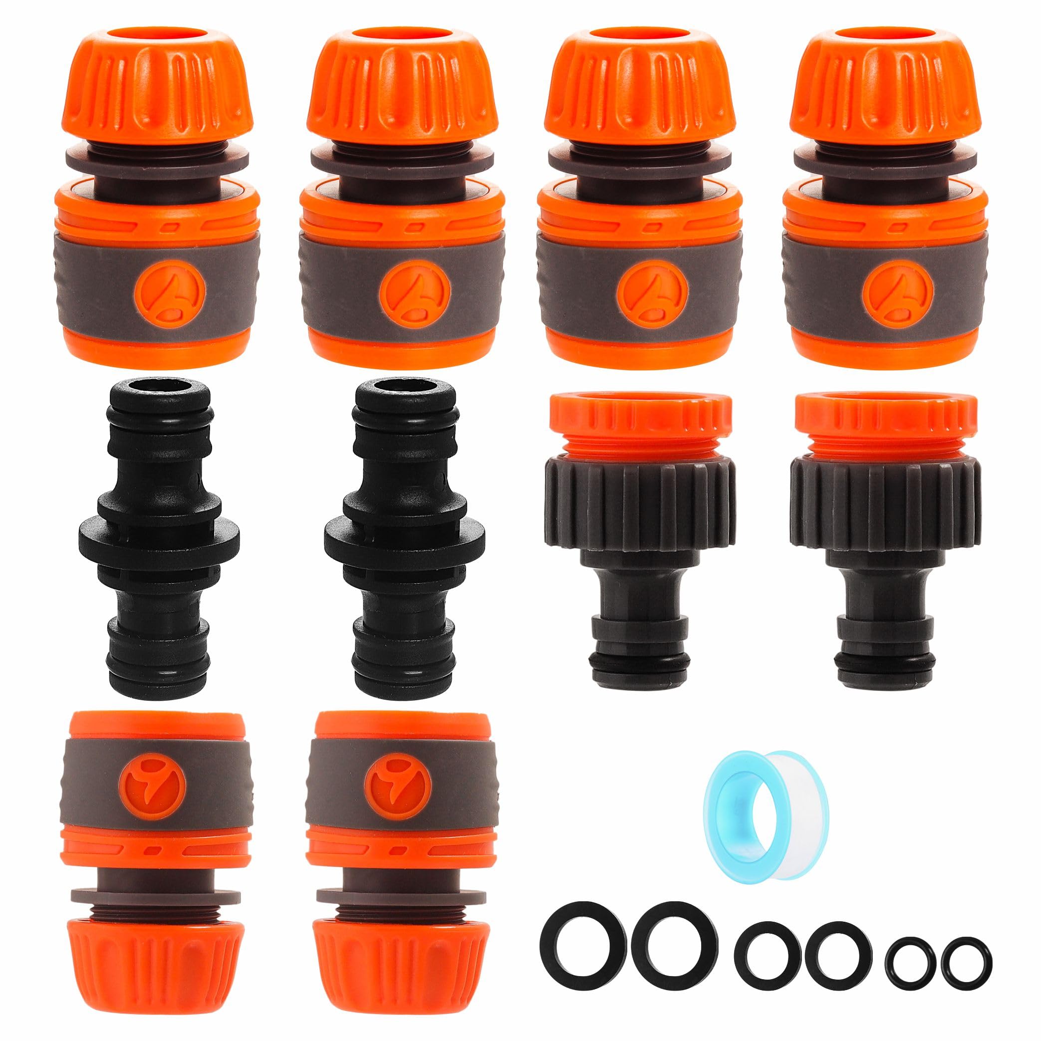 Garden Hose Pipe Connectors and Fittings Set - Outside Garden Hose Tap Connector Hose Pipe Connector, Hosepipe Connectors to Outdoor Tap Connectors Adapter for Taps G 3/4" and 1/2" inch