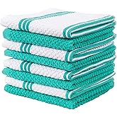 Living Fashions 8 Pack Dish Cloths for Washing Dishes - 100% Cotton Absorbent Dish Towels Size 12" x 12" - Perfect Dish Rags for Washing Dishes - Kitchen Rags and Washcloths for Dishes