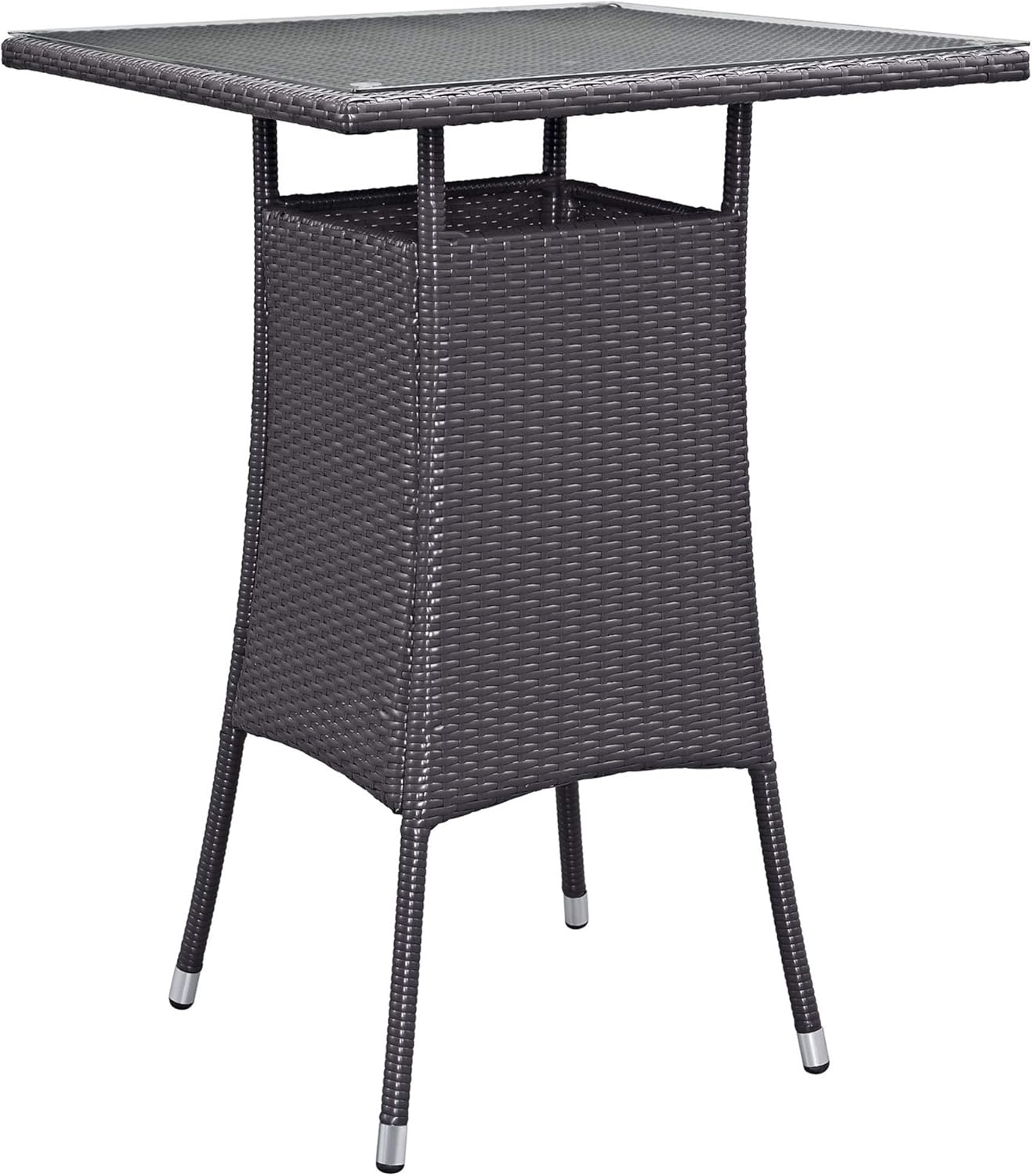 Ergode Convene Small Outdoor Patio Bar Table - Espresso: Garden & Outdoor