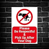 LP Lifestyle Pick Up After Your Dog Sign A4 Red 210x297mm No Holes 1mm PVC view 2