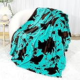 SEEGU Turquoise Throw Blanket 50"x60" - Premium Microfiber Teal Fuzzy Fleece Throws for Couch, Lightweight & Warm Sofa Blanket for Bedroom, Travel Companion Gift for Women, Men, Teens