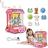 Mini Claw Machine with Music for Home,Candy Doll Vending Grabber,Accessories Include Rag Dolls & Animal Figurines & Balls,Prize Dispenser Toy for 3,4,5,6,7,8+Years Old Kids,Birthday Gift for Girl Boy