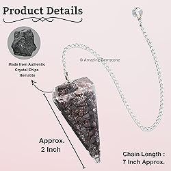 Hematite Orgone Crystal Pendulums for Divination